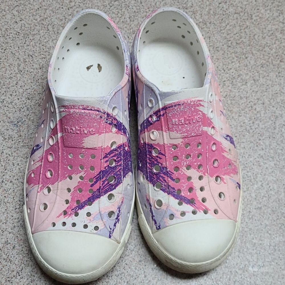Native Shoes Splashpaint size C12 - pink, purple, white Natives